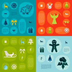 Christmas flat infographic N108