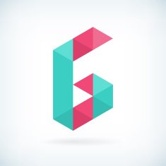 Modern letter G icon flat design element template