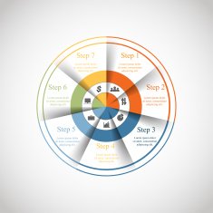 Vector circle infographic N71