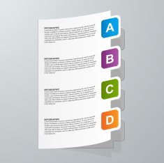 Paper infographic design template N3