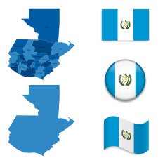 Guatemala Map and Flag Collection N2