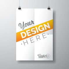 poster template of a folded paper sheet N2