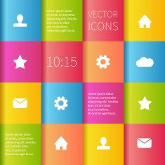 colourful boxes ui design