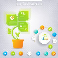 Modern green infographic design with place for your text N2