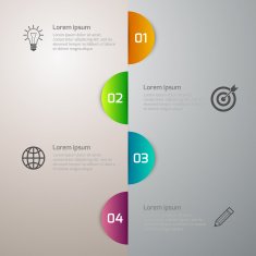 Vector illustration infographics 4 circle options N3