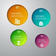 Vector illustration infographics 4 circle options N4