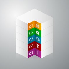 Vector illustration isometric square info graphics N2