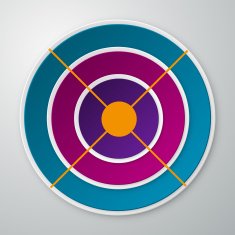 Vector illustration infographics colored circles