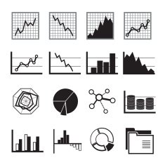 Chart diagram graphic icons