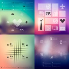 business infographic with unfocused background N206