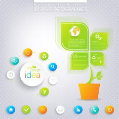 Modern green infographic design with place for your text Business N2