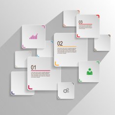 Flat infographics with a long shadow N13
