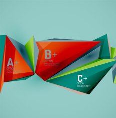Geometric shapes in the air Vector abstract background N476