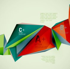 Geometric shapes in the air Vector abstract background N477