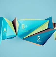 Geometric shapes in the air Vector abstract background N478