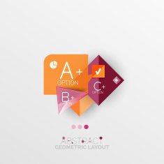 Modern abstract geometric info banner N386