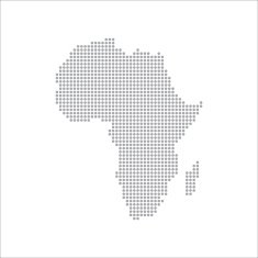 Dots Grey Map Africa vector Illustration N2