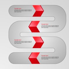 Vector illustration infographic snake arrow