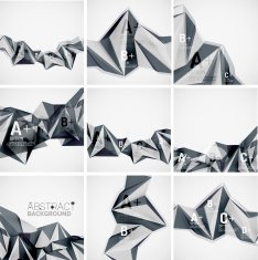 Geometric shapes in the air Vector abstract background N479