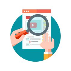 Watching movie Flat design concept