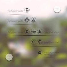 ecology infographic with unfocused background N48