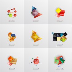 Set of paper graphic layouts N63