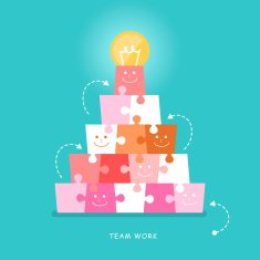illustration concept of teamwork