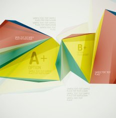 Geometric shapes in the air Vector abstract background N497