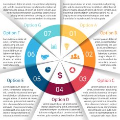 Vector circle infographic Template for cycle diagram graph presentation and N44
