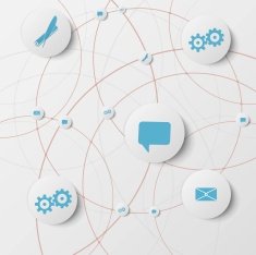 Vector abstract infographic network template N5