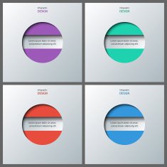 Set of banner templates with infographics design N4