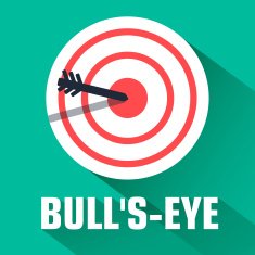 flat target icon concept background