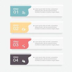 Set of infographics elements in modern flat business style N21