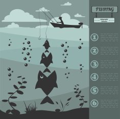 Fishing infographic Float spinning winter N9