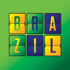 Brazil scoreboard in Brazilian flag color N2