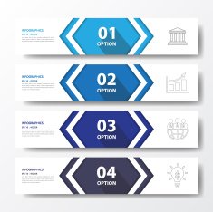 Design flat shadow step number banners graphic or website Vecto N15