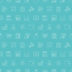 financial line icon pattern set N5