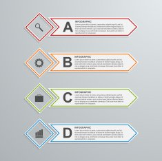 Abstract paper infographic design template