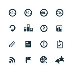 set of analytics research icons N3
