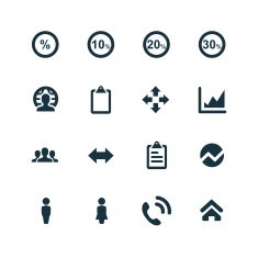 set of analytics research icons N4