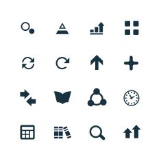 set of analytics research icons N5