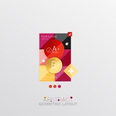 Modern abstract geometric info banner N387