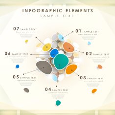 flat style abstract infographics