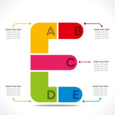 creative alphabet info-graphics N17