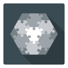 Hexagon puzzle - 13 parts
