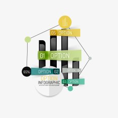 Minimal Line Design Office Web Infographics N78