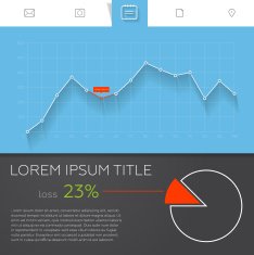 Detailed colorful infographic elements for web and design