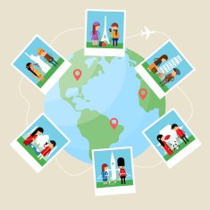 Vector illustration travel concept flat style