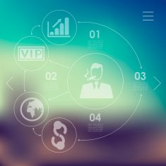 business infographic with unfocused background N210
