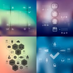 business infographic with unfocused background N211